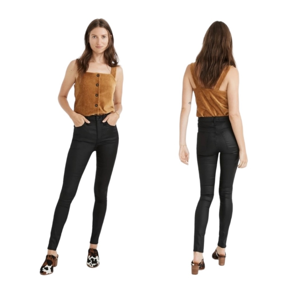 Madewell high rise 10 inch skinny jeans coated Edition